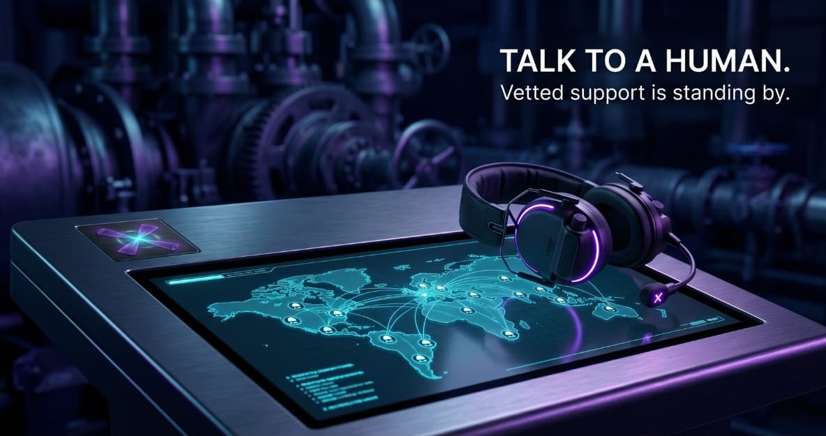 NEXPEC support, vetted operators standing by, worldwide.